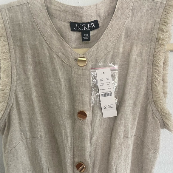 J Crew raw hem linen maxi dress - Picture 6 of 8